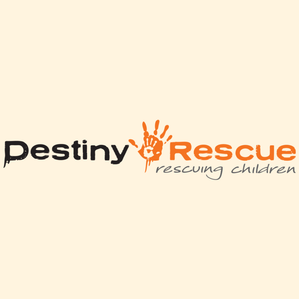Destiny Rescue logo over cream background